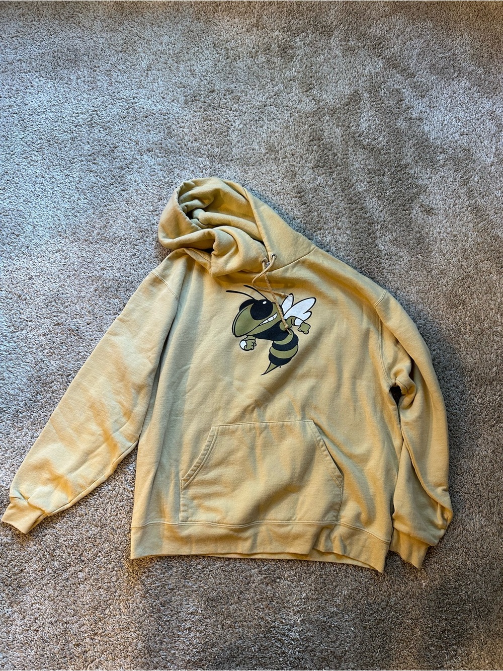 Champion Yellow Georgia Tech Hoodie- Men’s Large